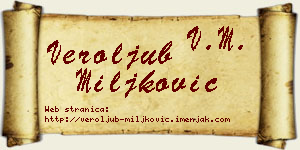 Veroljub Miljković vizit kartica